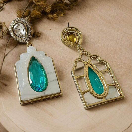 Kundan MOP Stone Earrings