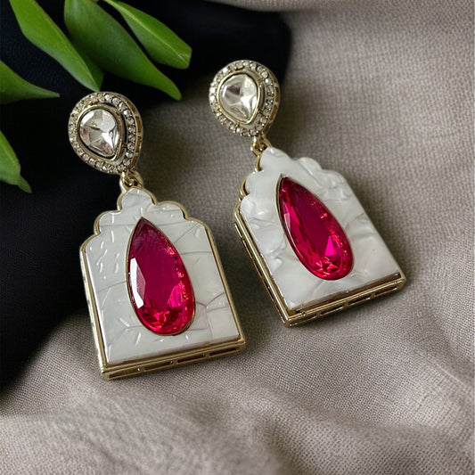 Kundan MOP Stone Earrings