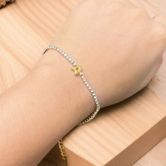 A Alphabet Tennis Bracelet