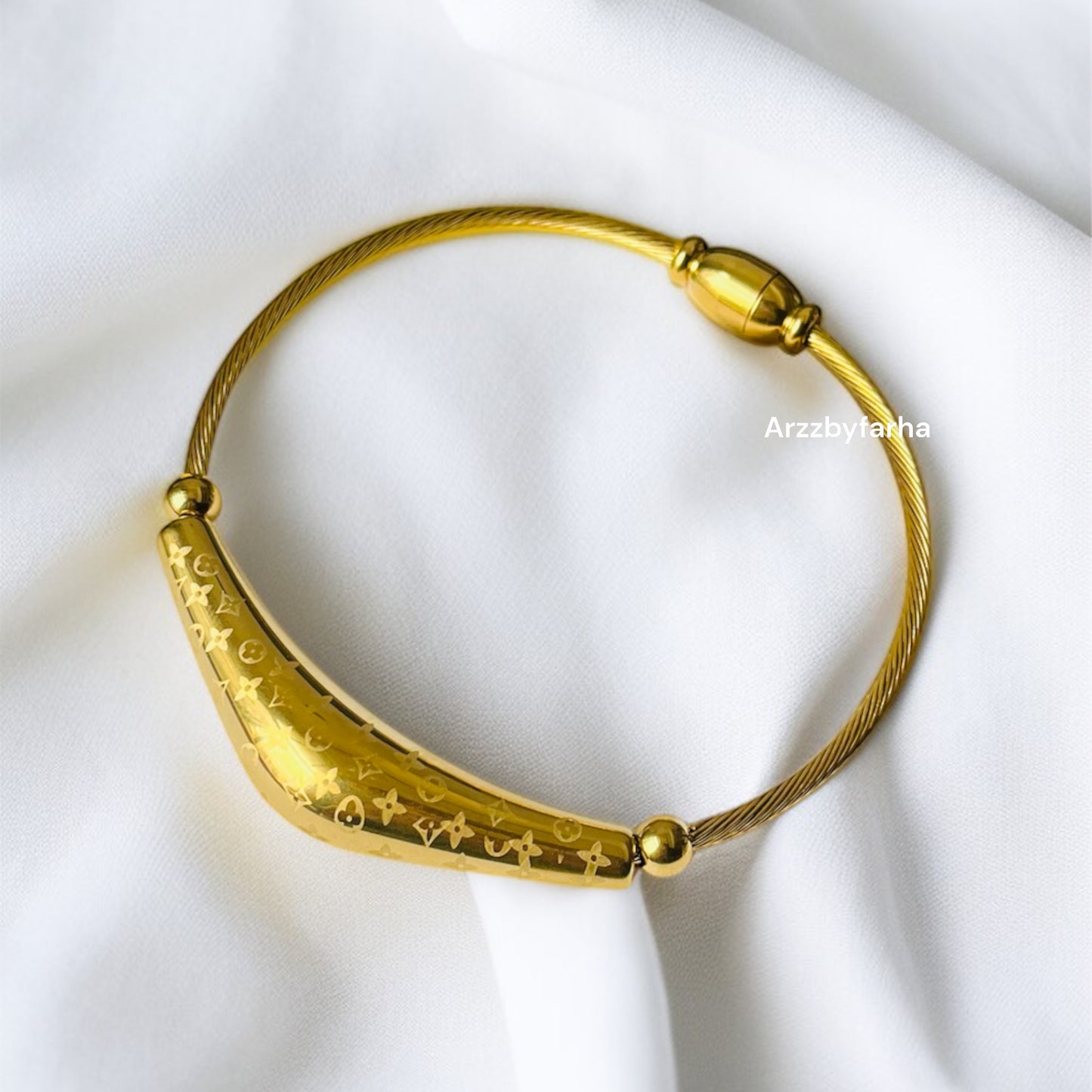 Brand Inspired Magnetic Closure Bracelet
