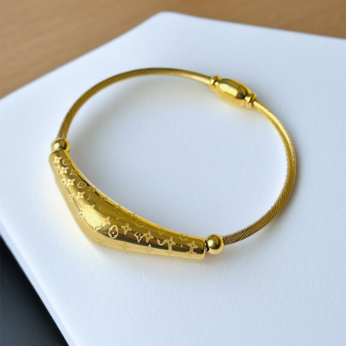 Brand Inspired Magnetic Closure Bracelet
