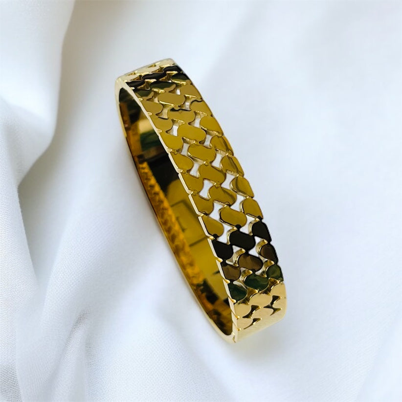 Textured Gold Cuff Bracelet