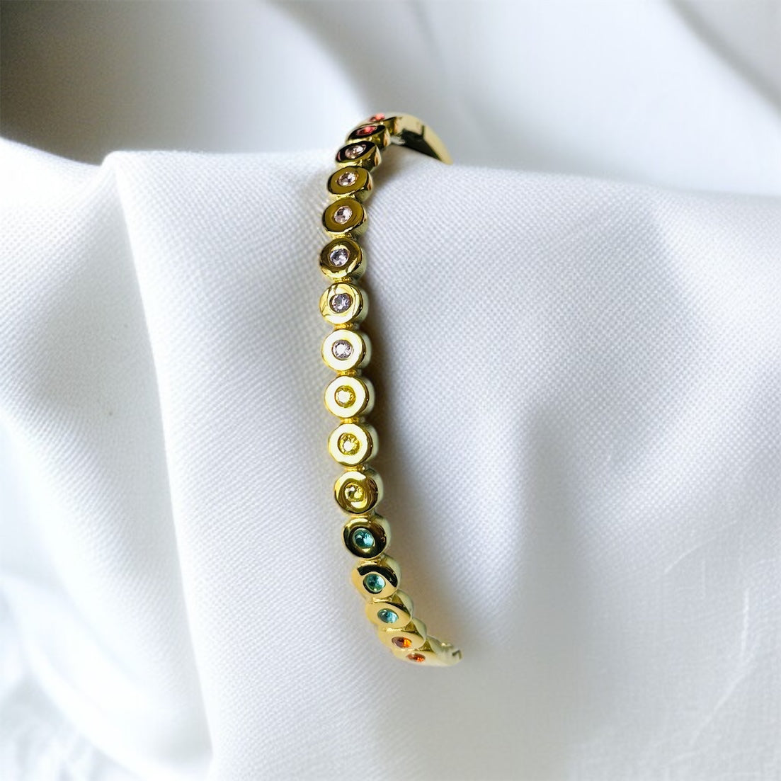 Multicolor Stone Sleek Bracelet