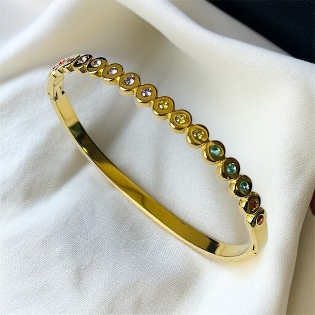 Multicolor Stone Sleek Bracelet