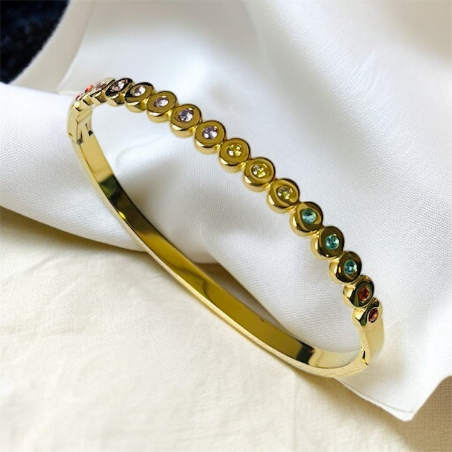 Multicolor Stone Sleek Bracelet