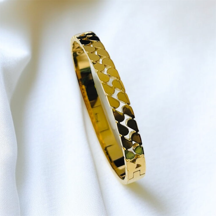 Textured Gold Cuff Bracelet