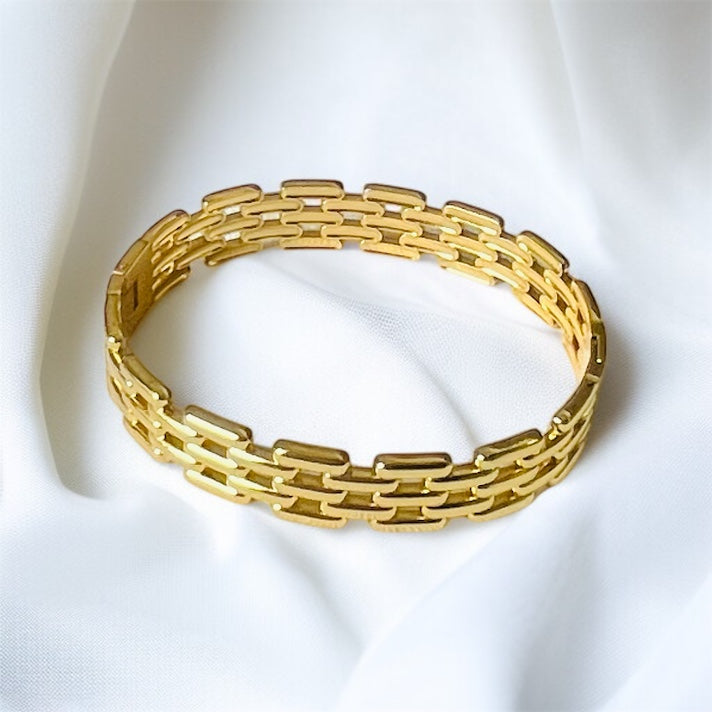 Textured Gold Cuff Bracelet