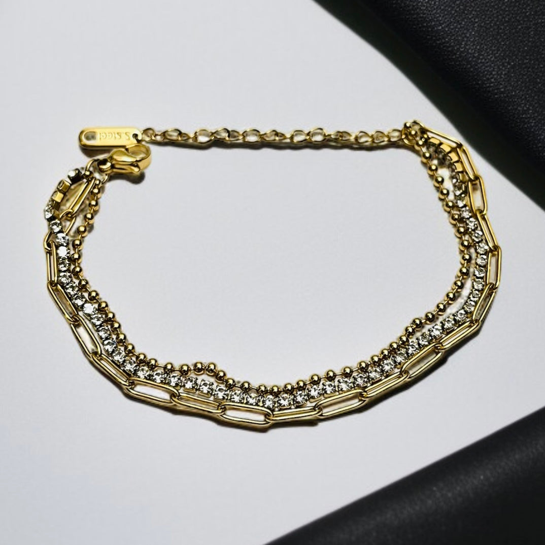 3 Layer Tennis Chain Bracelet