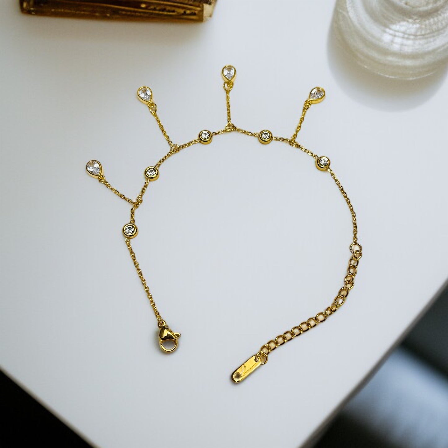 Hanging Stone Chain Bracelet