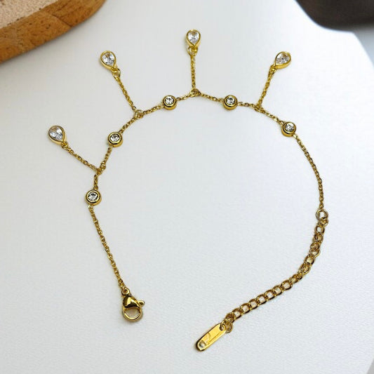Hanging Stone Chain Bracelet