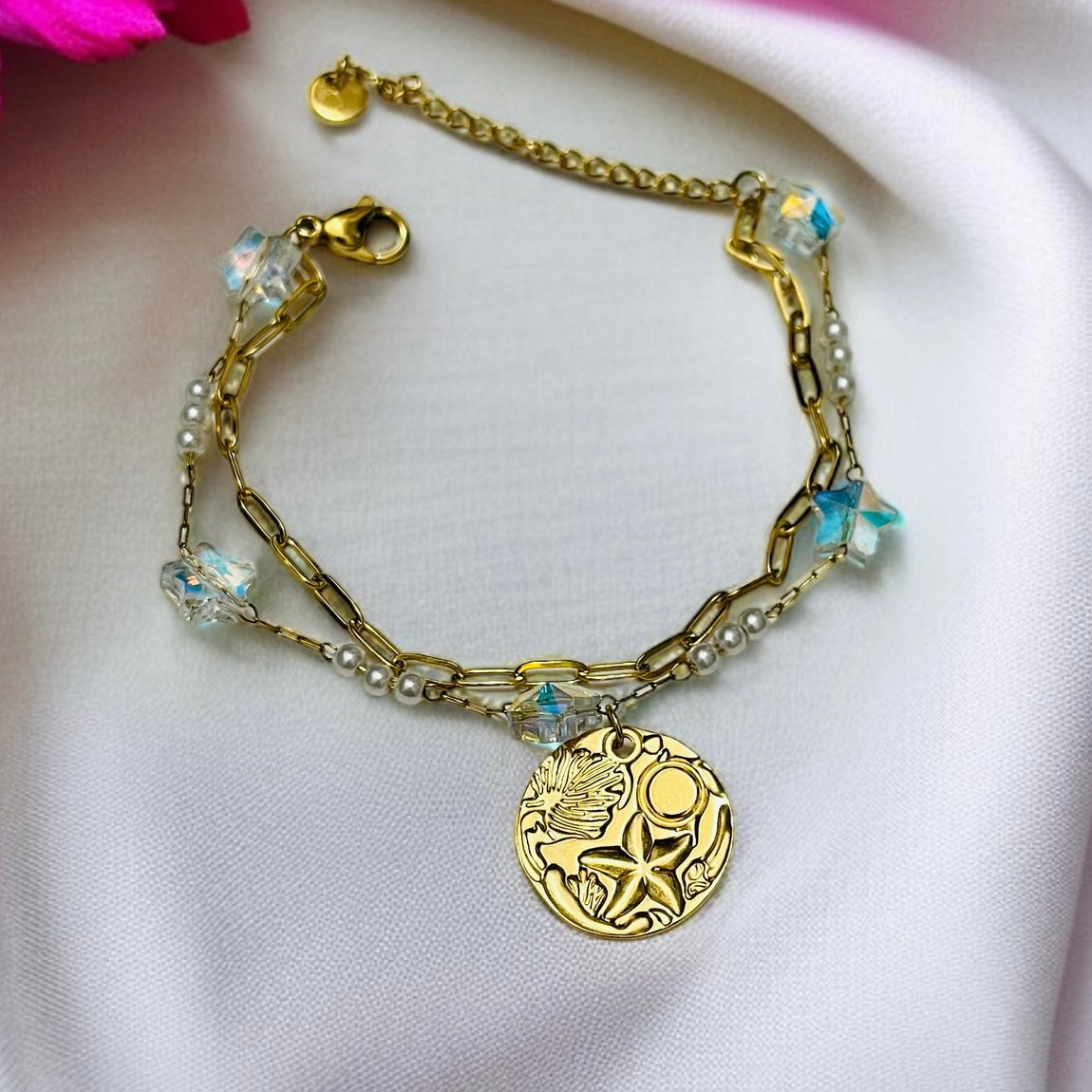 Gold Charms Chain Bracelet