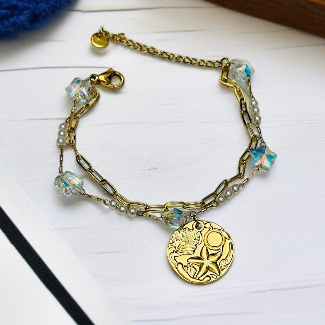 Gold Charms Chain Bracelet