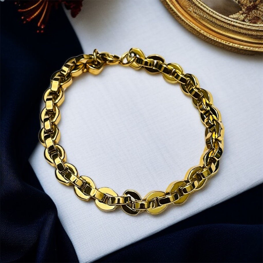 Solid Gold Chain Bracelet