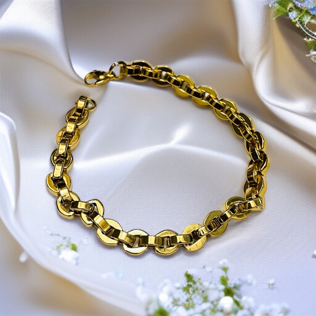 Solid Gold Chain Bracelet