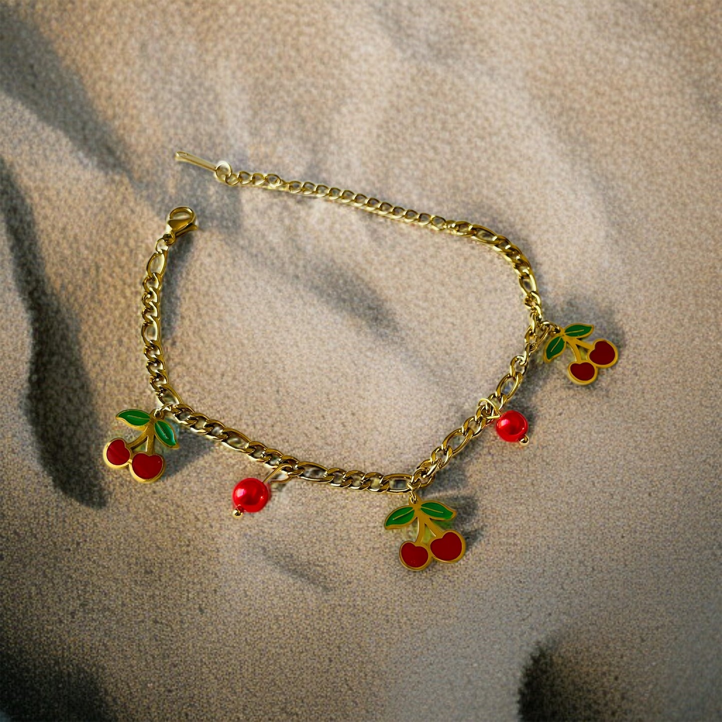 Cherry Charms Chain Bracelet