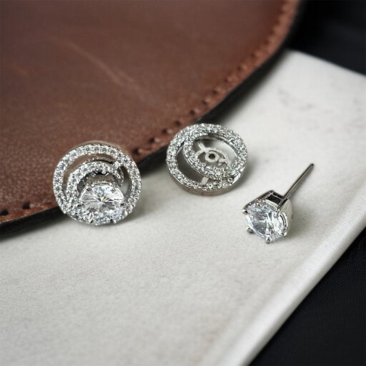 2 in 1 Diamond Studs Earrings