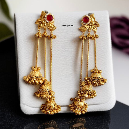 Hanging Jhumkas Kashmiri Earrings