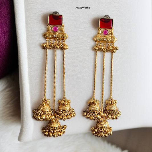 Hanging Jhumka Kashmiri Earrings
