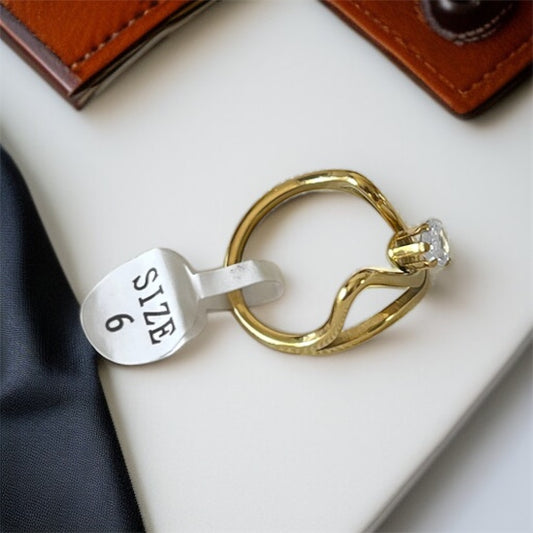 Anti tarnish Gold Diamond Ring