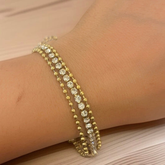 3 Layer Tennis Chain Bracelet