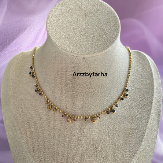 Multicolor Star Charms Necklace