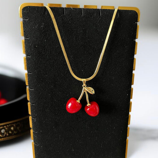 Cherry Pendant Chain Necklace