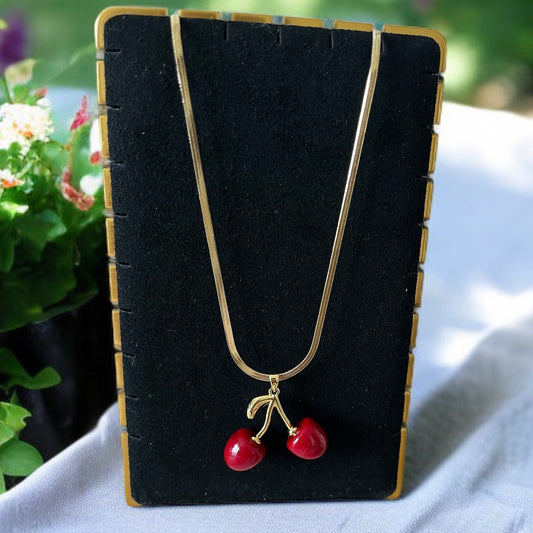 Cherry Pendant Chain Necklace