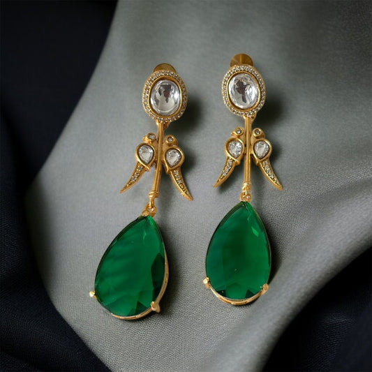 Birds Stone Drop Earrings