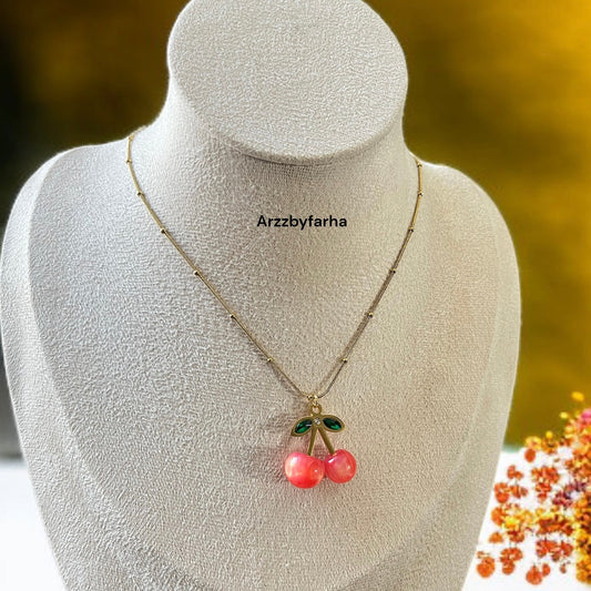 Cherry Pendant Chain Necklace
