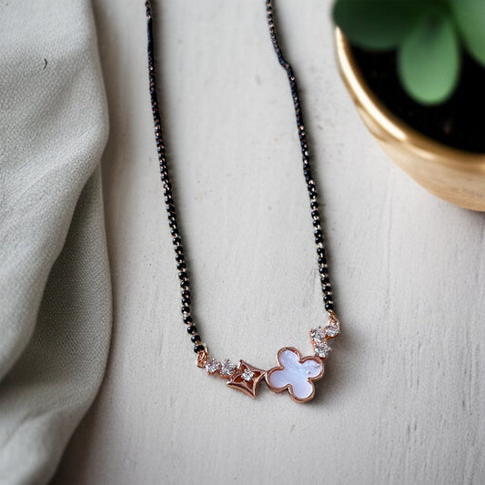 Clover Rose Gold Mangalsutra Set