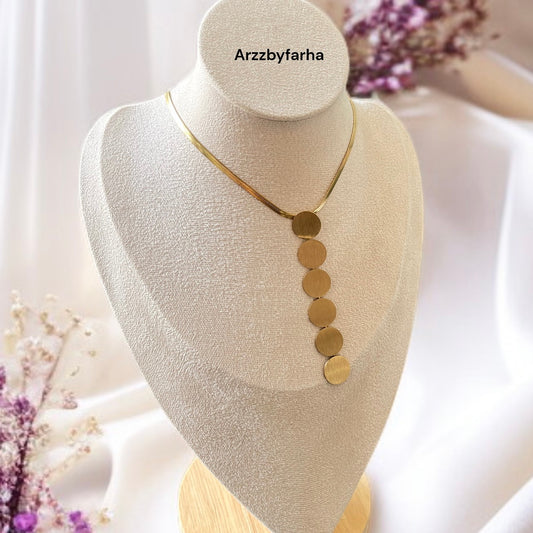 Motif Sequence Gold Necklace