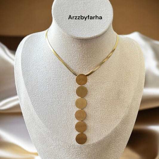 Motif Sequence Gold Necklace