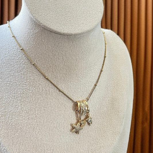 Star Baby Foot Pendant Necklace