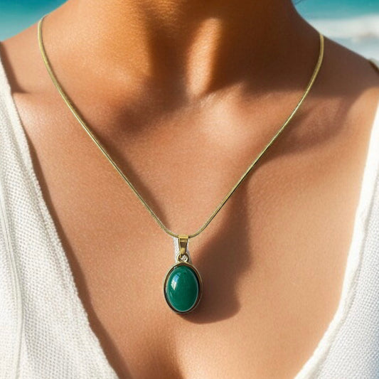 Forest Green Pendant Necklace