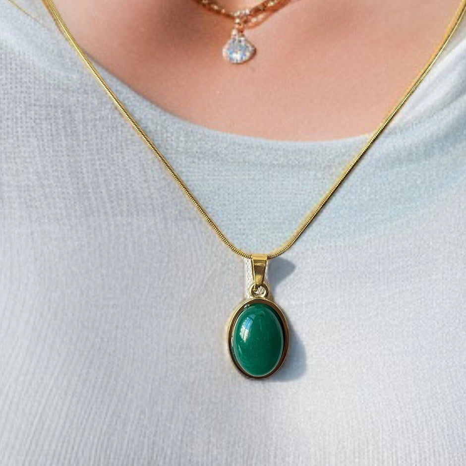 Forest Green Pendant Necklace
