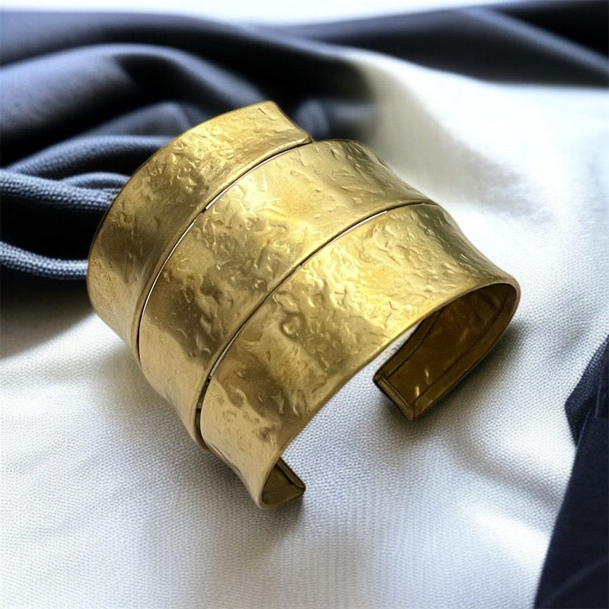 Gold Brass Open Bangle