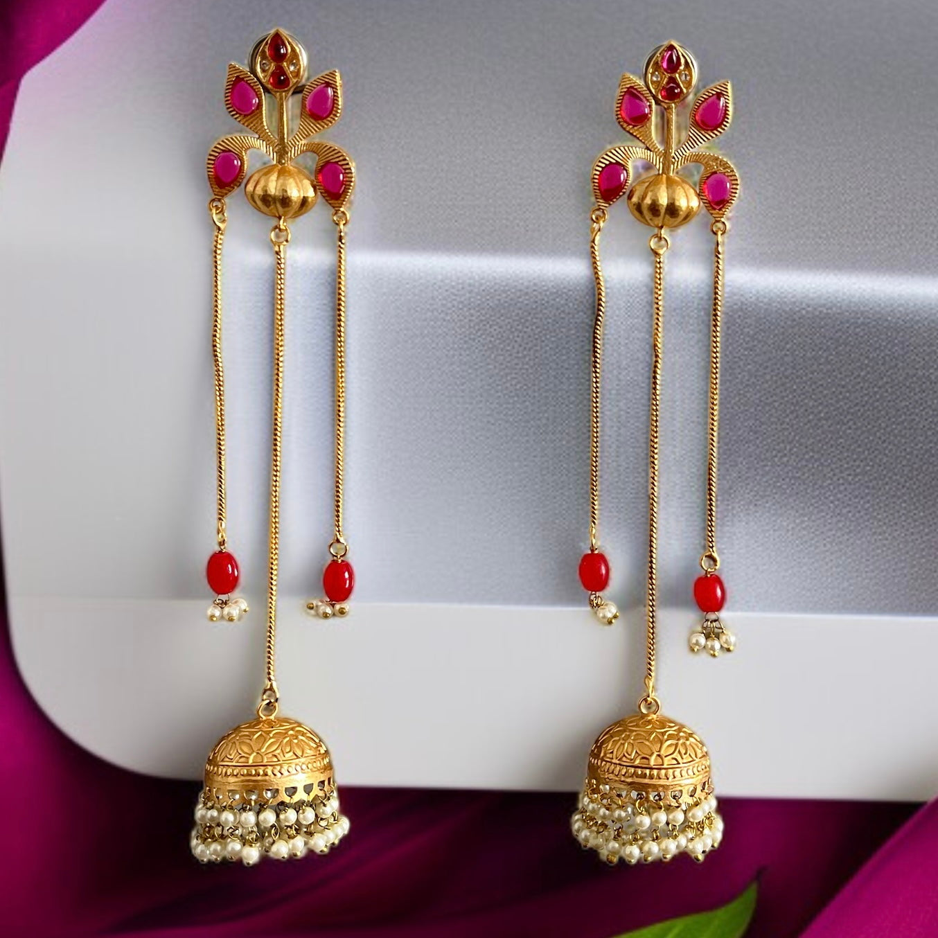 Charu Kashmiri Brass Earrings