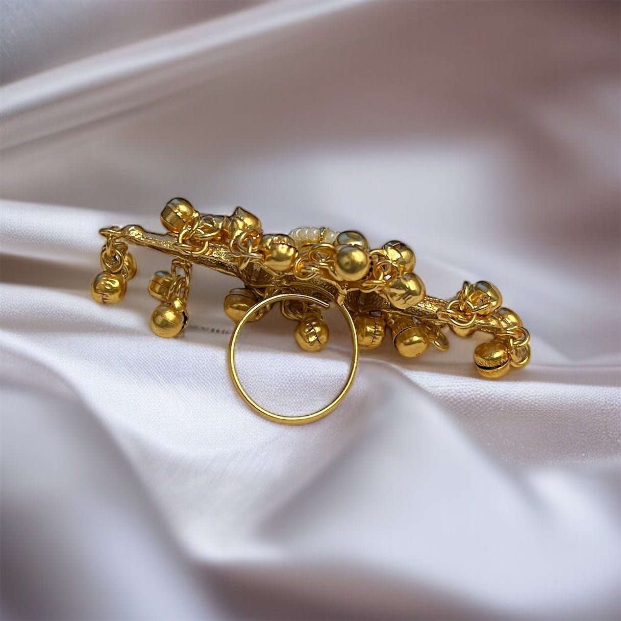 Brass Ghungroo Finger Ring