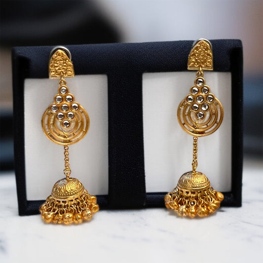 Brass Ghungroo Jhumkas Earing