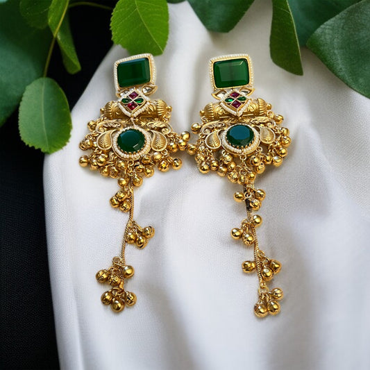 Designer Brass Ghungroo Earrings