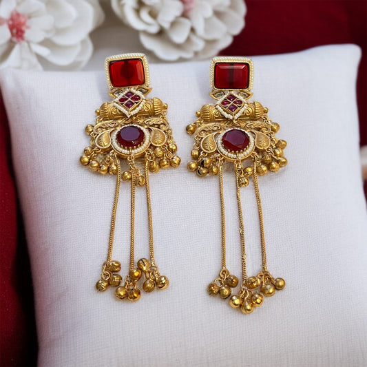 Designer Brass Ghungroo Earrings