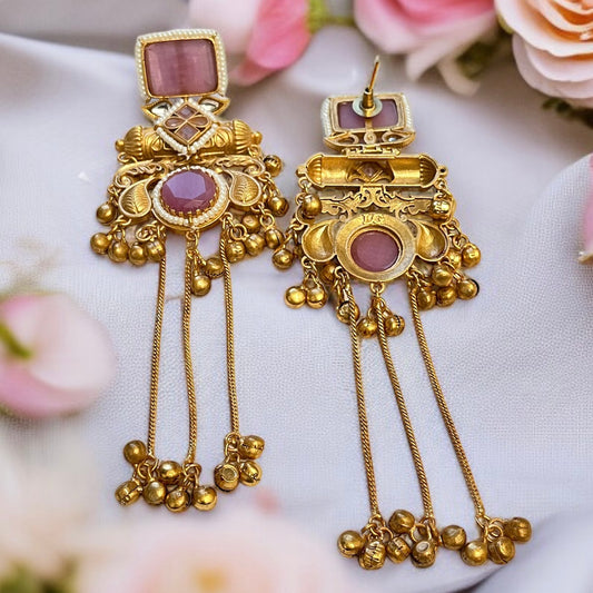Designer Brass Ghungroo Earrings