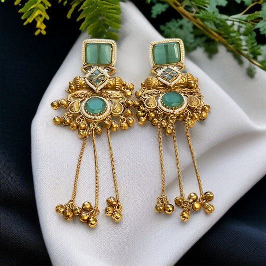 Designer Brass Ghungroo Earrings
