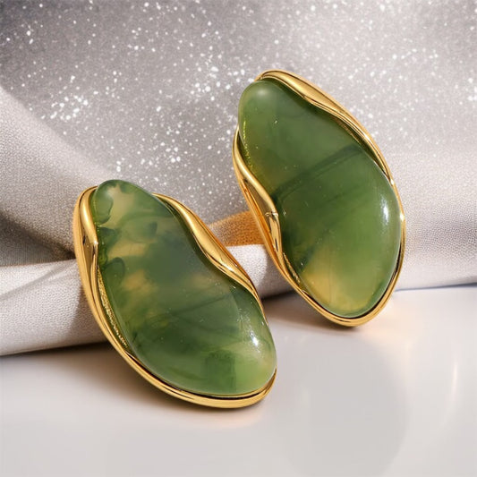 Resin Stone Studs Earring
