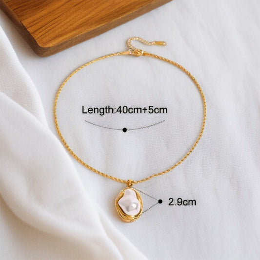 Baroque Pearl Chain Bracelet