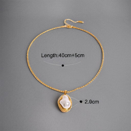 Baroque Pearl Chain Bracelet