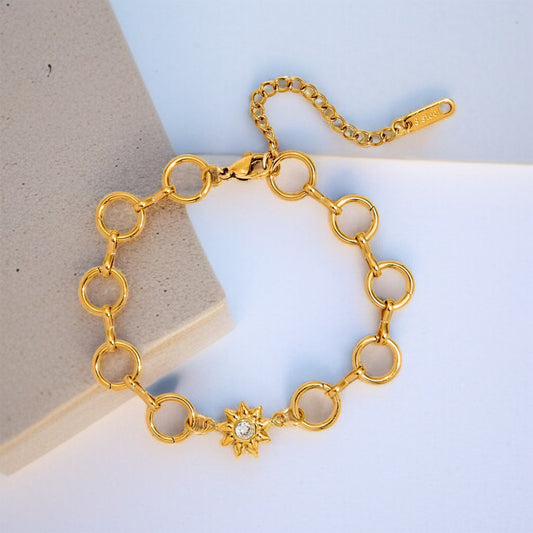 Sunshine Ring Chain Bracelet