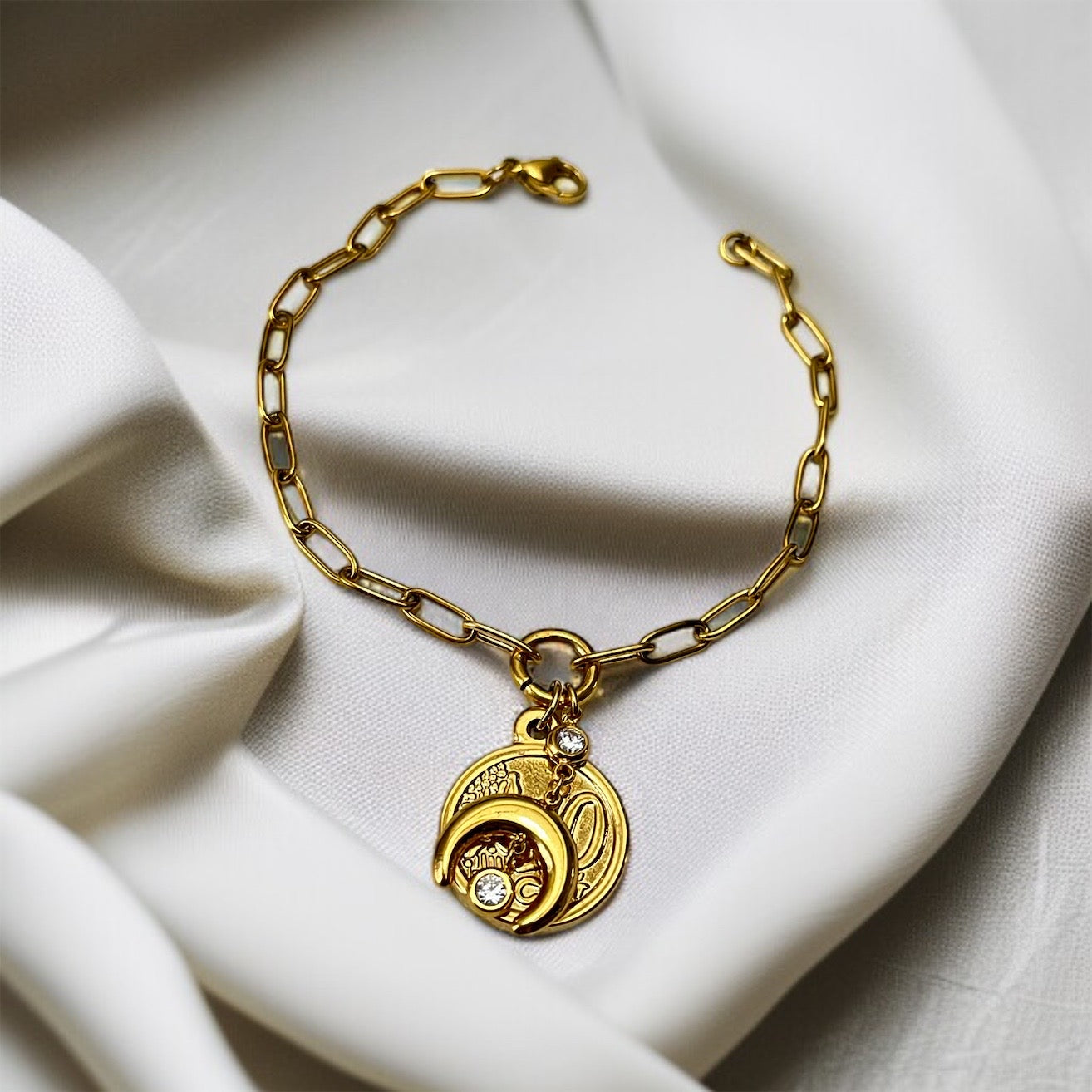 Moon Link Chain Bracelet
