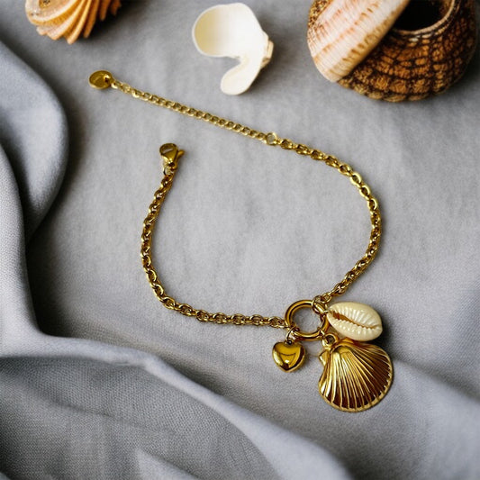 Cowrie Shell Chain Bracelet