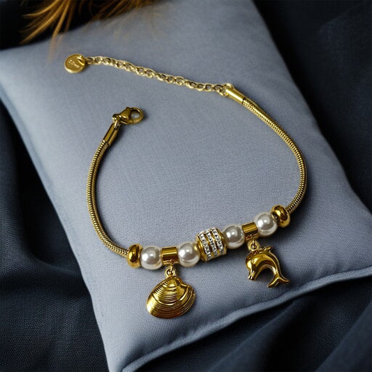 Shell Fish Chain Bracelet